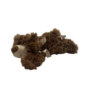 Ganz Plush Brown Teddy Bear Polka Dot Bow Stuffed Animal‎ Toy